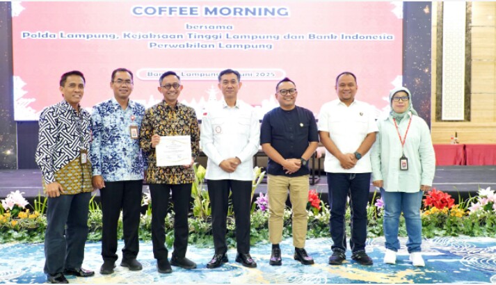 OJK Provinsi Lampung menyelenggarakan kegiatan Coffee Morning bertajuk "Sinergi Penegakan Hukum pada Industri Jasa Keuangan di Provinsi Lampung" || Foto: OJK Provinsi Lampung