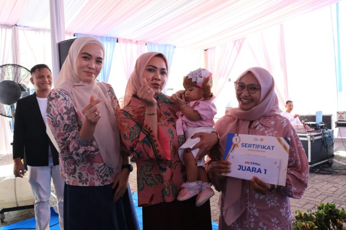 Ketua TP. PKK Provinsi Lampung, Purnama Wulan Sari Mirza menghadiri Peringatan Pekan ASI Sedunia di RSU Belleza Kedaton Bandar Lampung || Foto: Dinas Kominfotik Provinsi Lampung