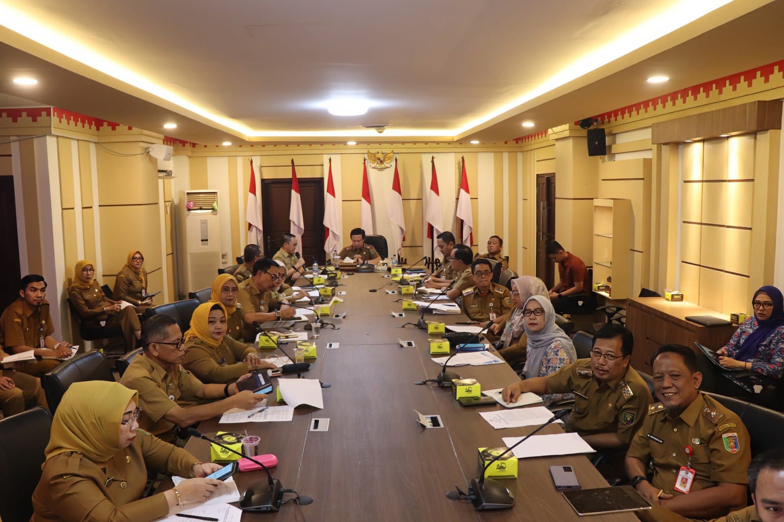 Suasana rapat pembahasan pembagian tugas Satuan Tugas (Satgas) Percepatan Penyelenggaraan Program Makan Bergizi Gratis (MBG) di Provinsi Lampung || Foto: Dinas Kominfotik Provinsi Lampung