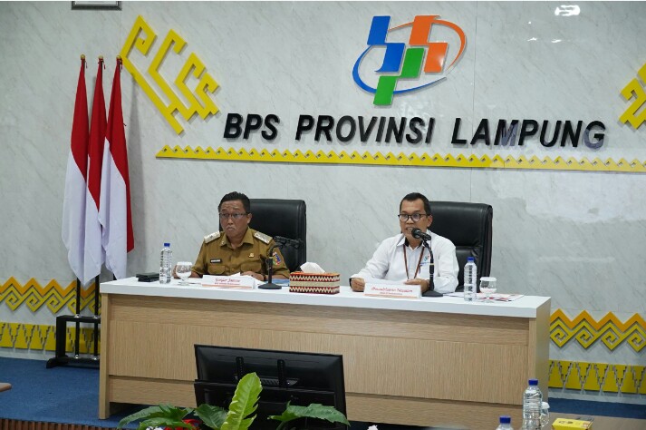Badan Pusat Statistik (BPS) Provinsi Lampung, merilis pertumbuhan ekonomi Lampung pada triwulan II-2025 || Dinas Kominfotik Provinsi Lampung