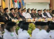 Gubernur Lampung, Rahmat Mirzani Djausal bersama Wakil Gubernur, Jihan Nurlela melanjutkan agenda dengan menyaksikan siaran langsung Detik-Detik Proklamasi dari Istana Negara secara virtual || Foto: Dinas Kominfotik Provinsi Lampung