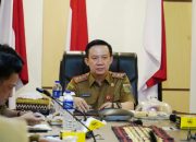 Sekdaprov Lampung, Marindo Kurniawan saat menyampaikan perkembangan inflasi daerah bulan Agustus 2025 || Foto: Dinas Kominfotik Provinsi Lampung