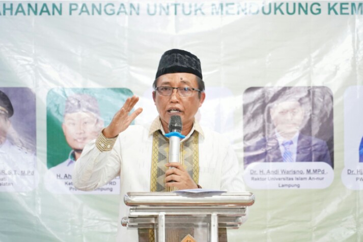 Kepala Dinas Komunikasi, Informatika, dan Statistik Provinsi Lampung, Ganjar Jationo, menghadiri Pelantikan dan Musyawarah Kerja Wilayah BEM Perguruan Tinggi Nahdlatul Ulama (PTNU) Wilayah Lampung || Foto: Dinas Kominfotik Provinsi Lampung