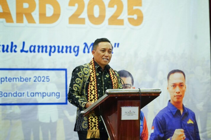 Kadis Kominfotik Provinsi Lampung, Ganjar Jationo, menghadiri Milad ke-13 Ikatan Wartawan Online (IWO) || Foto: Dinas Kominfotik Provinsi Lampung