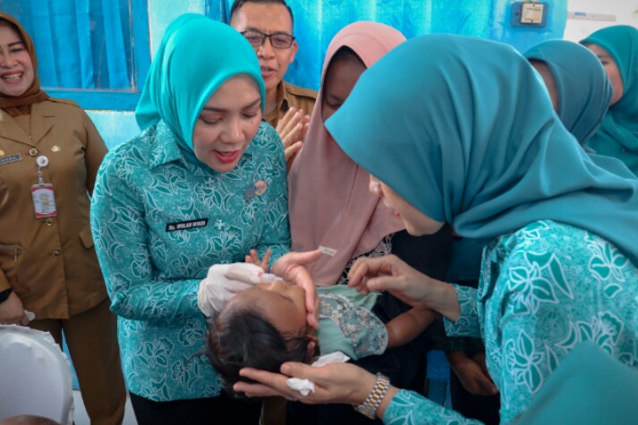Ketua TP. PKK Provinsi Lampung, Purnama Wulan Sari Mirza, melaksanakan Kunjungan Kerja (Kunker) ke Kabupaten Tulang Bawang || Foto: Dinas Kominfotik Provinsi Lampung