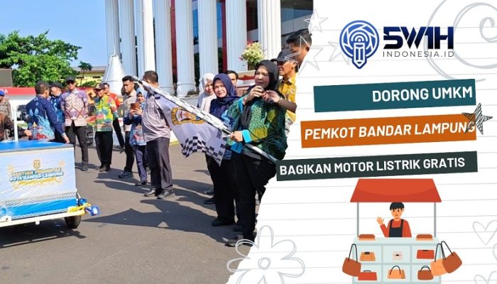 Dorong UMKM Naik Kelas, Pemkot Bandar Lampung Bagikan 100 Gerobak Motor Listrik