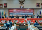Suasana Rapat Paripurna DPRD Provinsi Lampung terkait penyampaian tiga Rancangan Peraturan Daerah prakarsa Pemerintah Provinsi Lampung di Ruang Sidang DPRD Lampung || Foto: Dinas Kominfotik Provinsi Lampung