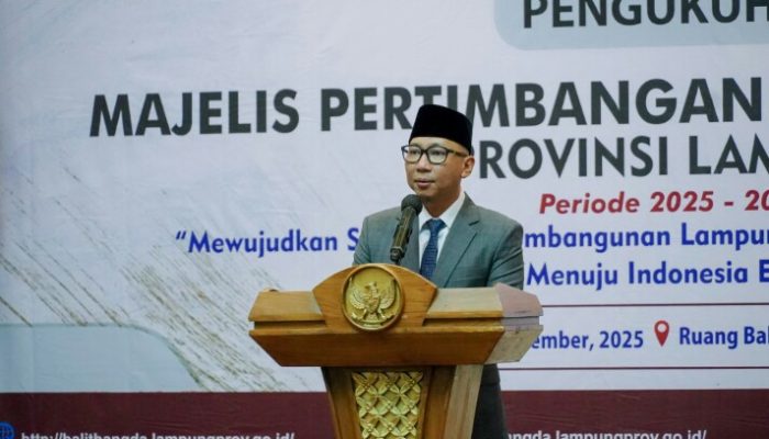 MPRD Lampung Resmi Dikukuhkan, Gubernur Dorong Kolaborasi Akademisi dan Pemerintah Bangun Lampung Maju