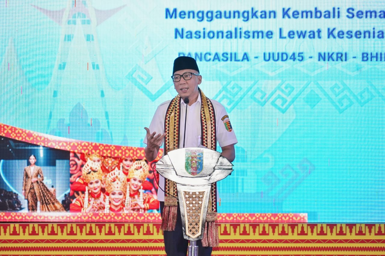 Gubernur saat Sosialisasi Empat Pilar MPR RI melalui Pagelaran Seni Budaya di Mahan Agung || Foto: Dinas Kominfotik Provinsi Lampung