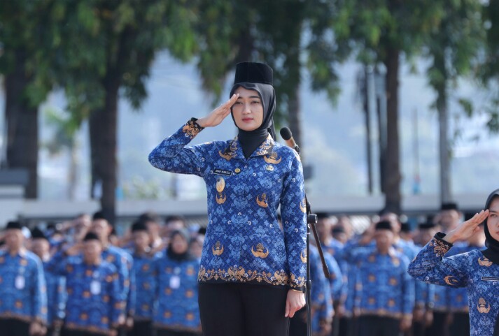 Wagub Lampung, Jihan Nurlela bertindak sebagai Inspektur Upacara pada peringatan Hari Ulang Tahun (HUT) Korps Pegawai Republik Indonesia ke-54 Tahun 2025 || Foto: Dinas Kominfotik Provinsi Lampung