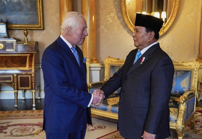 Pertemuan antara Presiden Prabowo Subianto dengan Raja Inggris Charles yang berlangsung di Lancaster House, London || Foto: Istimewa