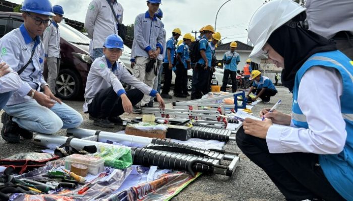 Semarakkan Bulan K3 Nasional, PLN UP3 Kotabumi Gelar Apel dan Donor Darah
