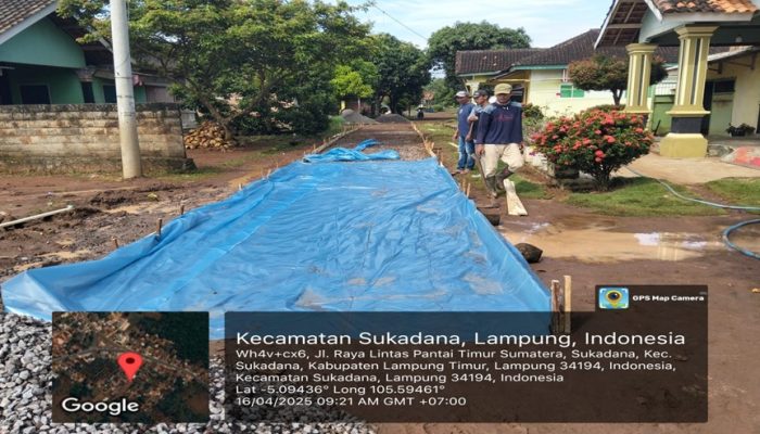 Rabat Beton Jadi Prioritas Pembangunan Jalan, Warga Desa Sukadana Tengah Sambut Baik