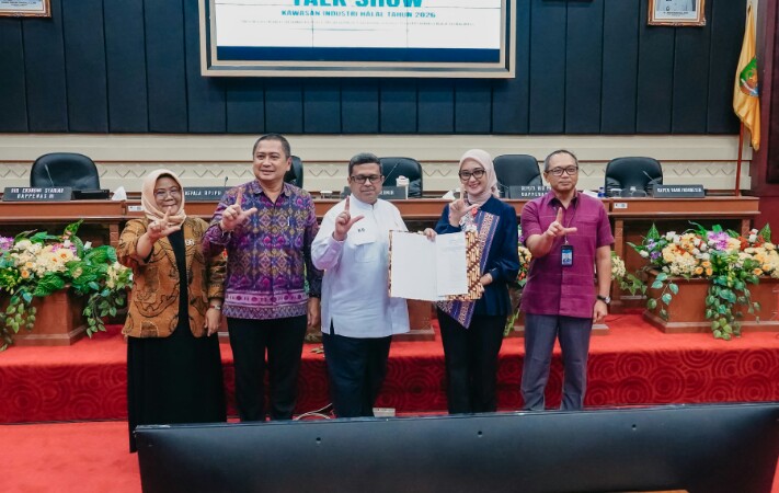 Wagub Jihan Nurlela mewakili Gubernur Lampung dalam acara Talkshow Kawasan Industri Halal Tahun 2026 || Foto: Dinas Kominfotik Provinsi Lampung
