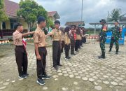 Latih PBB Siswa SDN 8 Way Khilau, Program TMMD Tanamkan Disiplin dan Cinta Tanah Air Sejak Dini