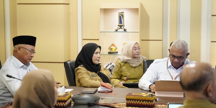 Walikota Eva Dwiana saat rapat dengan BBWS || Foto: Dok. Prokopim Pemkot Bandar Lampung
