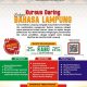 Mendukung gerakan Hari Kamis Beradat di lingkungan pemerintah dan satuan pendidikan, DPP Mighrul Lampung Bersatu berkolaborasi dengan Pemerintah Provinsi Lampung dan menghadirkan program Kursus Daring Bahasa Lampung yang terbuka gratis bagi masyarakat || Foto: Dinas Kominfotik Provinsi Lampung