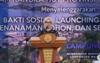 Wagub Lampung Jihan Nurlela saat menghadiri peresmian fasilitas medis baru dalam rangkaian peringatan HUT Provinsi Lampung ke-62 || Foto: Dinas Kominfotik Provinsi Lampung