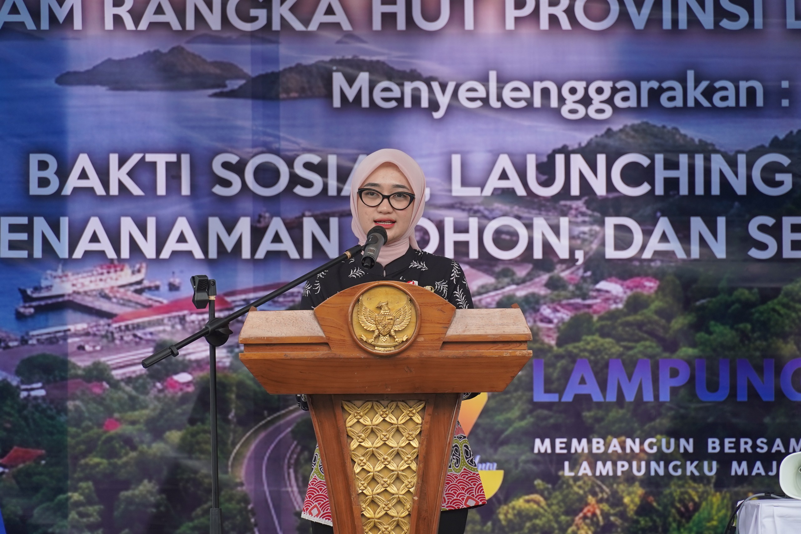 Wagub Lampung Jihan Nurlela saat menghadiri peresmian fasilitas medis baru dalam rangkaian peringatan HUT Provinsi Lampung ke-62 || Foto: Dinas Kominfotik Provinsi Lampung