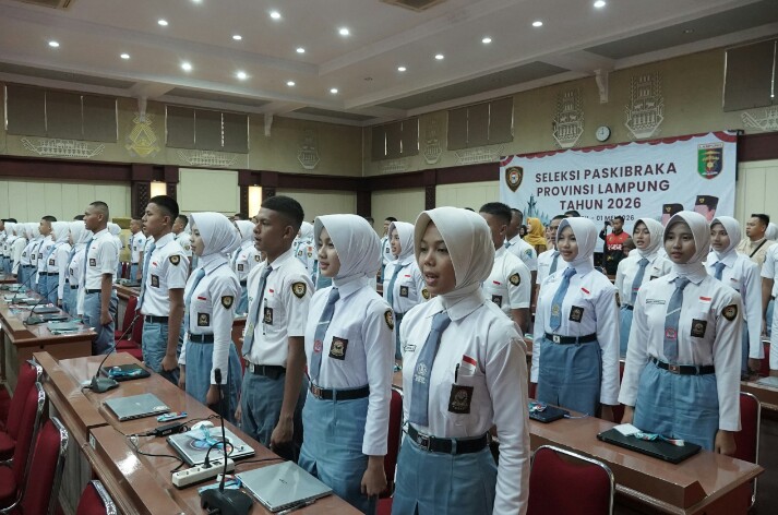 Pemprov Lampung resmi membuka Seleksi Calon Anggota Pasukan Pengibar Bendera Pusaka (Paskibraka) Tingkat Provinsi Lampung dan Tingkat Nasional Tahun 2026 || Foto: Dinas Kominfotik Provinsi Lampung