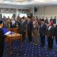 Sekdaprov Lampung, Marindo Kurniawan, melantik dan mengambil sumpah/janji jabatan Pejabat Pimpinan Tinggi Pratama di lingkungan Pemprov Lampung || Foto: Dinas Kominfotik Provinsi Lampung