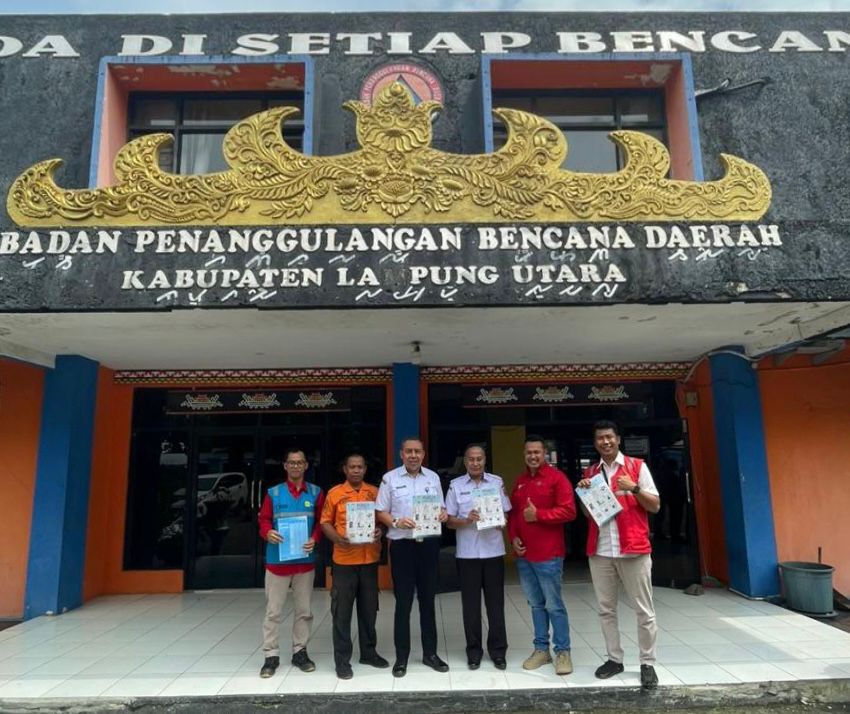 Koordinasi PLN dan BPBD Lampung Utara dalam memetakan wilayah rawan banjir guna menjaga keandalan listrik dan keselamatan masyarakat || Foto: PLN ULP Bumi Abung