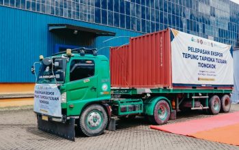 Provinsi Lampung mempertegas posisinya sebagai pemimpin pasar tapioka nasional dengan memulai pengiriman ekspor perdana sebesar 3.330 ton ke Tiongkok || Foto: Dinas Kominfotik Provinsi Lampung