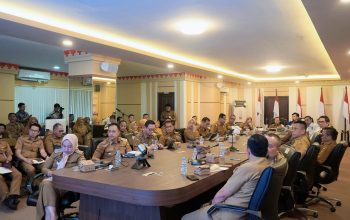 Suasana Rapat Supervisi Persiapan Pornas Korpri XVIII Tahun 2027 yang digelar di Ruang Sakai Sambayan, Kantor Gubernur Lampung || Foto: Dinas Kominfotik Provinsi Lampung