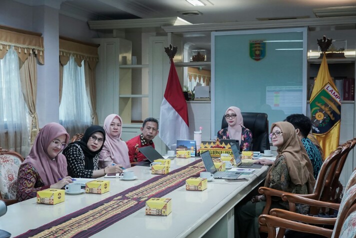 Wagub Jihan Nurlela, memimpin Rapat Koordinasi Percepatan Penanggulangan Tuberkulosis (TP2TB) secara daring bersama Pemerintah Kabupaten Lampung Tengah || Foto: Dinas Komimfotik Provinsi Lanpung