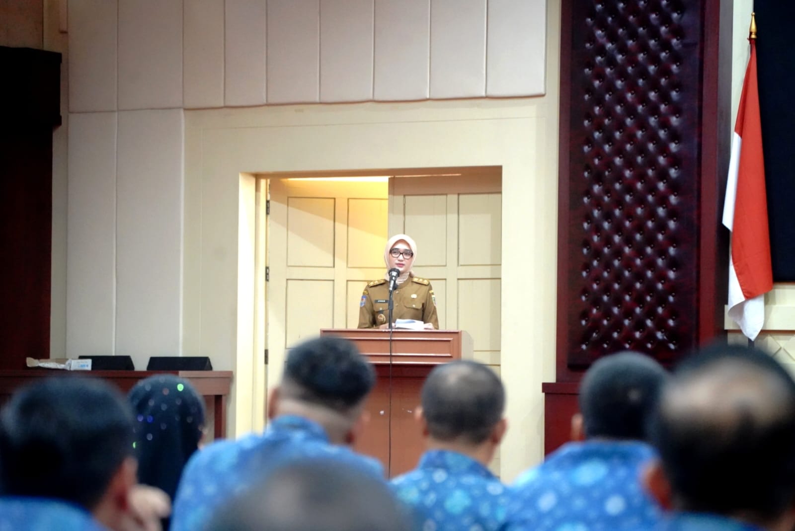 Wagub Lampung Jihan saat menerima peserta Visitasi Kepemimpinan Nasional (VKN) Pelatihan Kepemimpinan Nasional (PKN) Tingkat II Angkatan V Provinsi Sumatera Selatan Tahun 2026 || Foto: Dinas Kominfotik Provinsi Lampung
