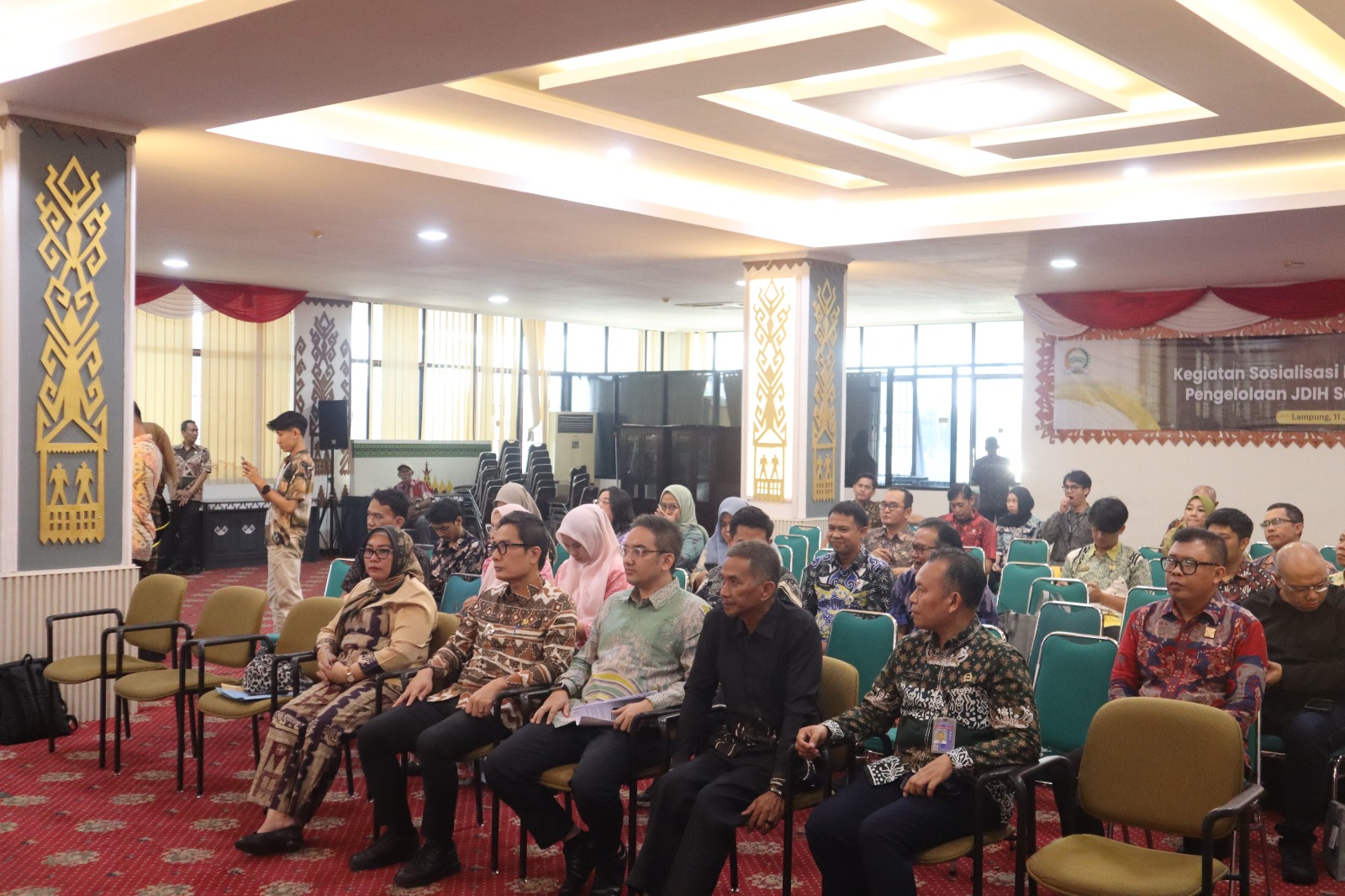 Suasana kegiatan sosialisasi JDIH yang berlangsung di Ruang Abung Balai Keratun, Bandar Lampung || Foto: Dinas Kominfotik Provinsi Lampung