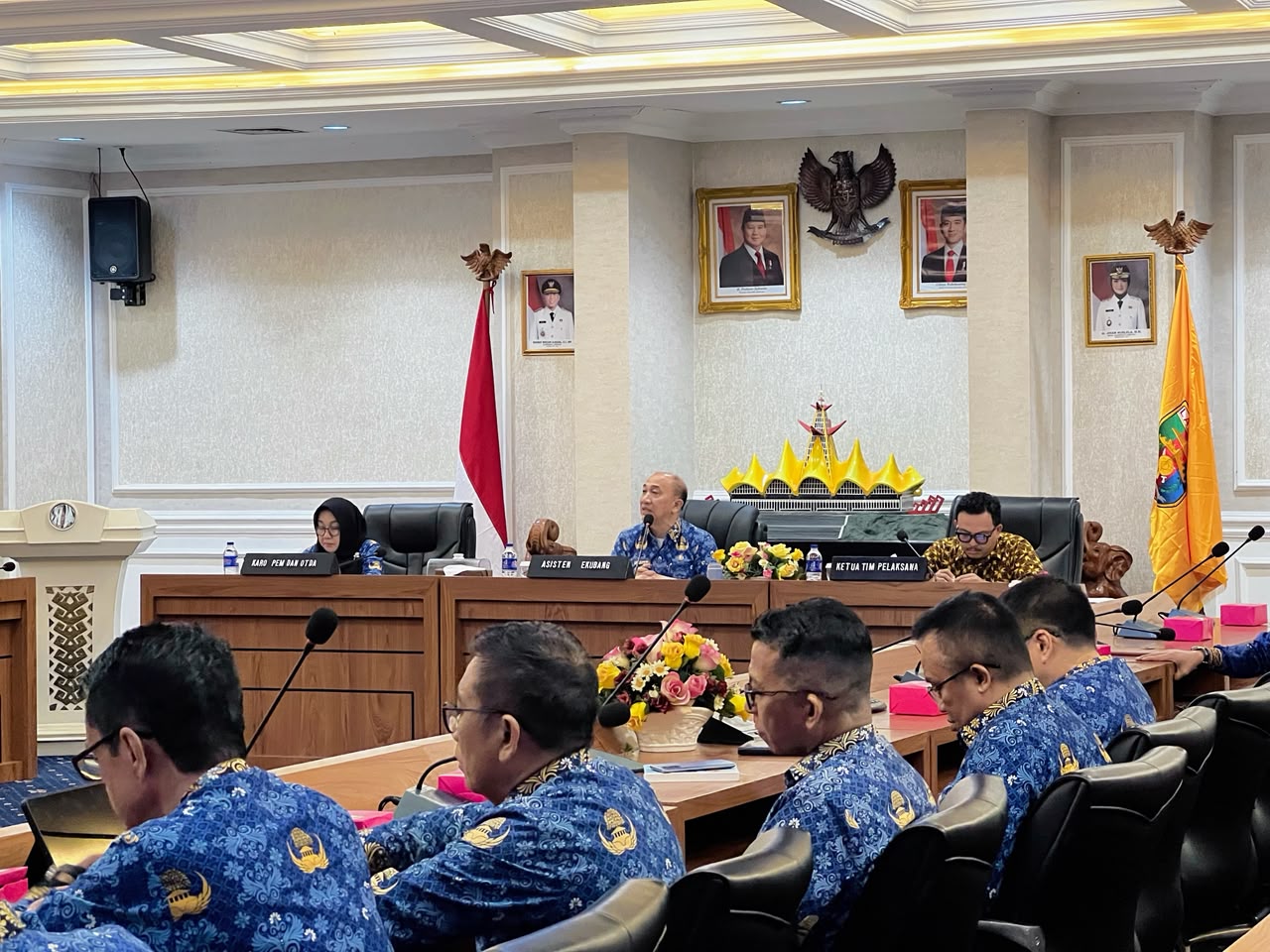 Rapat Sosialisasi Penyesuaian Daerah dengan Perubahan Batas Wilayah yang digelar di Ruang Rapat Utama Kantor Gubernur Lampung || Foto: Dinas Kominfotik Provinsi Lampung