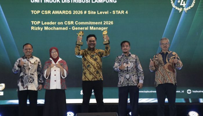 Perkuat Ekosistem Kendaraan Listrik melalui Pendidikan Vokasi, PLN UID Lampung Raih TOP CSR Awards 2026 STAR 4