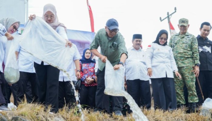 Restocking Ikan Jadi Upaya Nyata Pemprov Lampung Jaga Ekosistem Sungai Mesuji