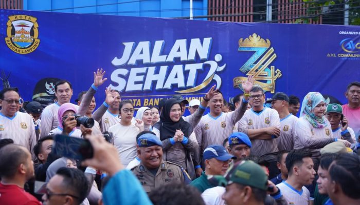 Jalan Sehat HUT Bandar Lampung ke 344, Warga Teluk Betung Boyong Doorprize