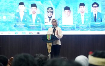 Wagub Lampung Jihan Nurlela saat membuka Pelatihan Kader Lanjut (PKL) PC PMII Kota Bandar Lampung di Balai Keratun, Kantor Gubernur Lampung || Foto: Dinas Kominfotik Provinsi Lampung