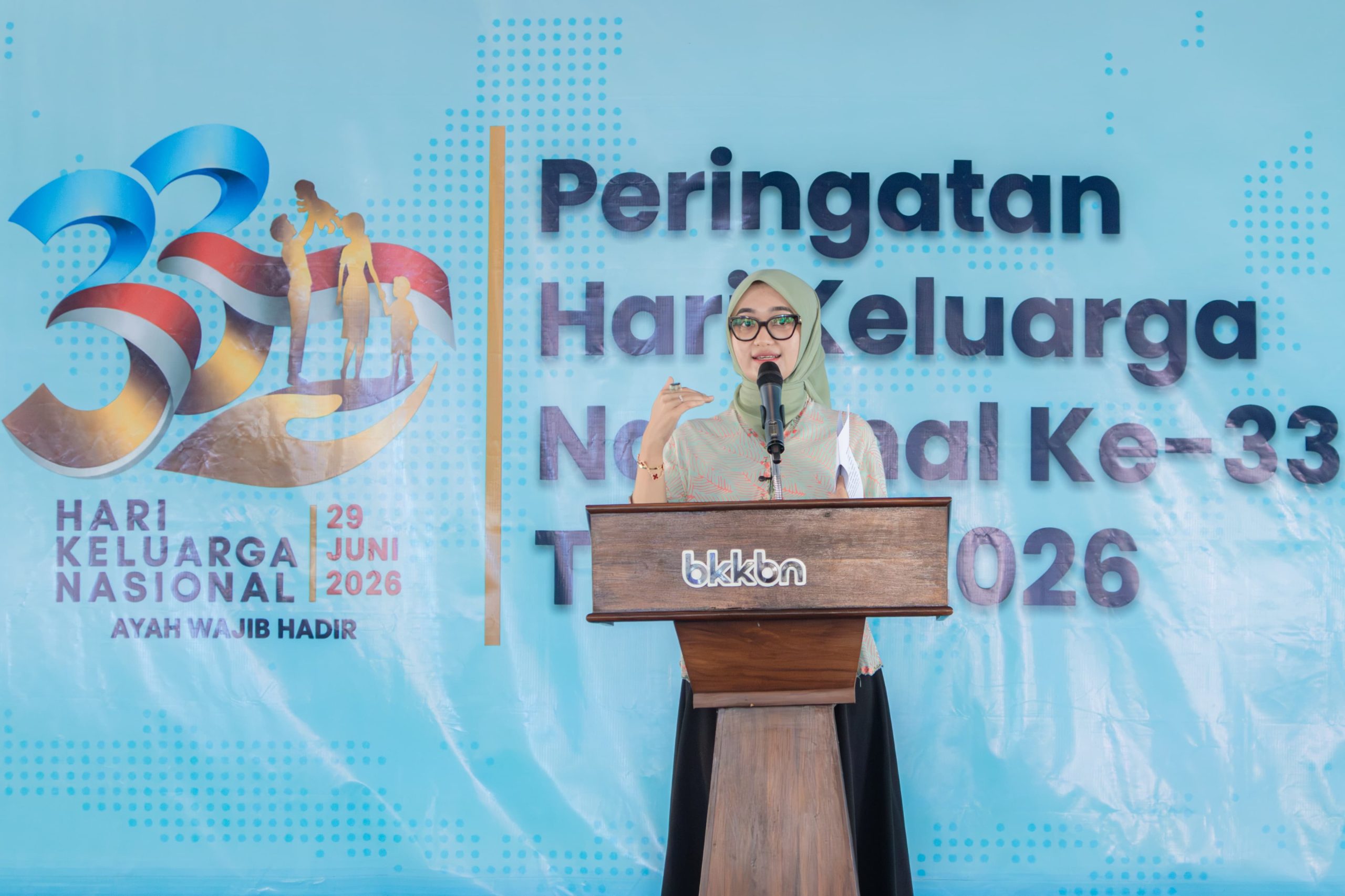 Wagub Lampung Jihan Nurlela saat menghadiri Peringatan Hari Keluarga Nasional (Harganas) ke-33 Tahun 2026 || Foto: Dinas Kominfotik Provinsi Lampung