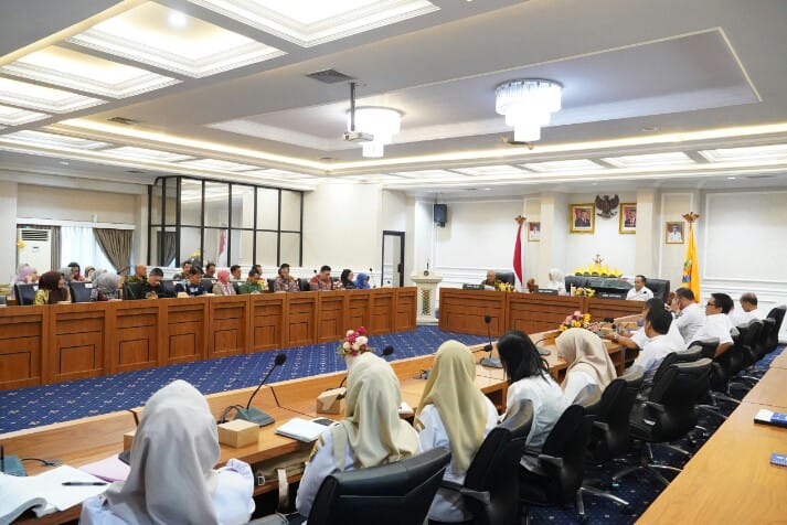 Pemerintah Provinsi Lampung saat menerima kunjungan kerja Pemerintah Kabupaten (Pemkab) Malang || Foto: Dinas Kominfotik Provinsi Lampung