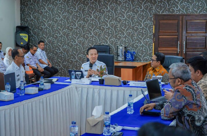 Suasana Rapat Entry Meeting Penugasan Pengawasan Sektor Ketahanan Pangan Triwulan III Tahun 2026 di Aula Perwakilan BPKP Provinsi Lampung || Foto: Dinas Kominfotik Provinsi Lampung