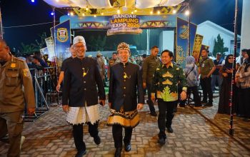 Sekdaprov Lampung Marindo membacakan saat menghadiri pembukaan Bandar Lampung Expo 2026 dalam rangka memperingati Hari Jadi ke-344 Kota Bandar Lampung di Gedung Graha Mandala Alam, Bandar Lampung || Foto: Pemerintah Provinsi Lampung