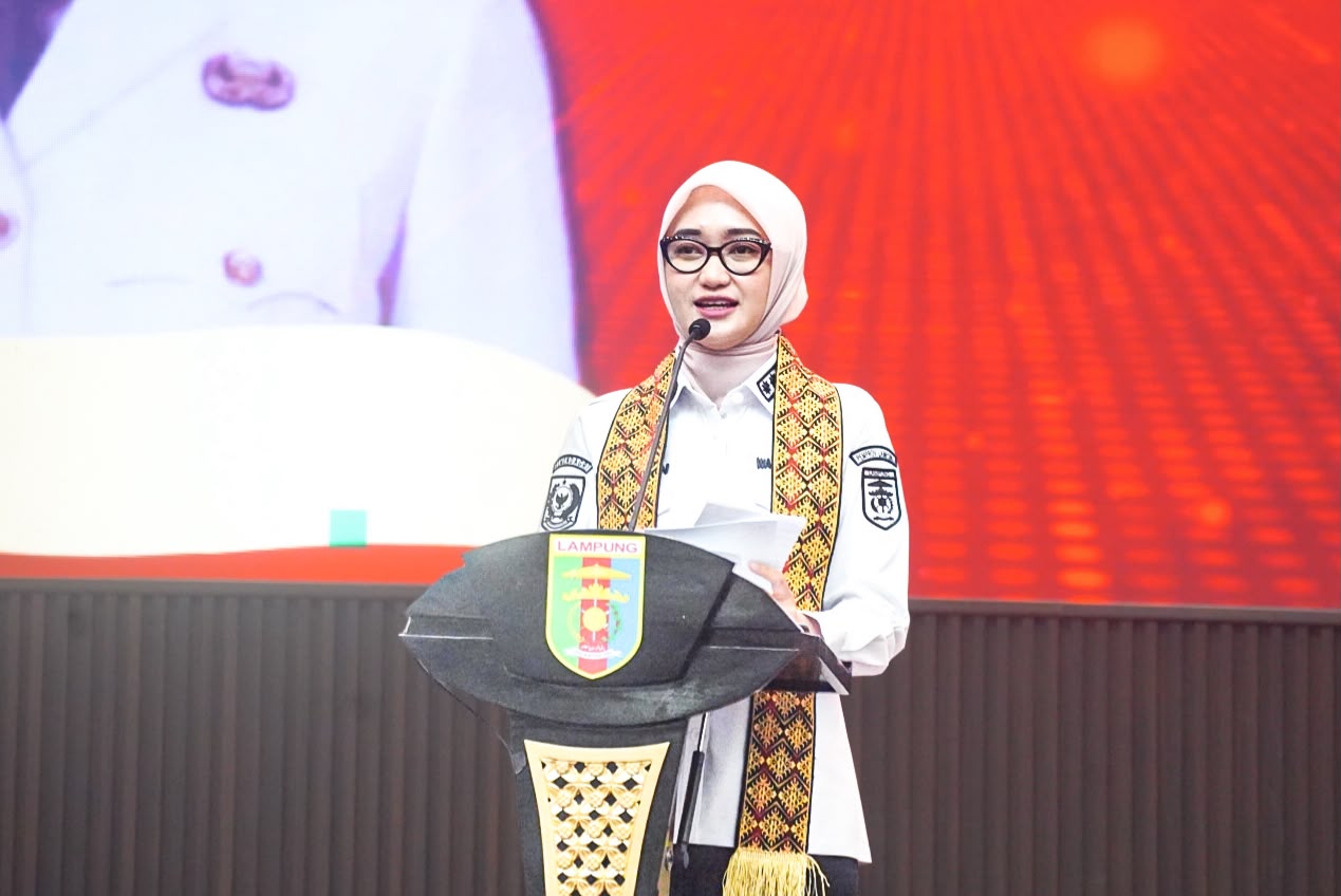 Wagub Lampung Jihan saat menghadiri Pelantikan Pengurus Dewan Pimpinan Daerah (DPD) Forum Pemberdayaan Perempuan Indonesia (FPPI) Provinsi Lampung Periode 2026–2031 || Foto: Pemerintah Provinsi Lampung