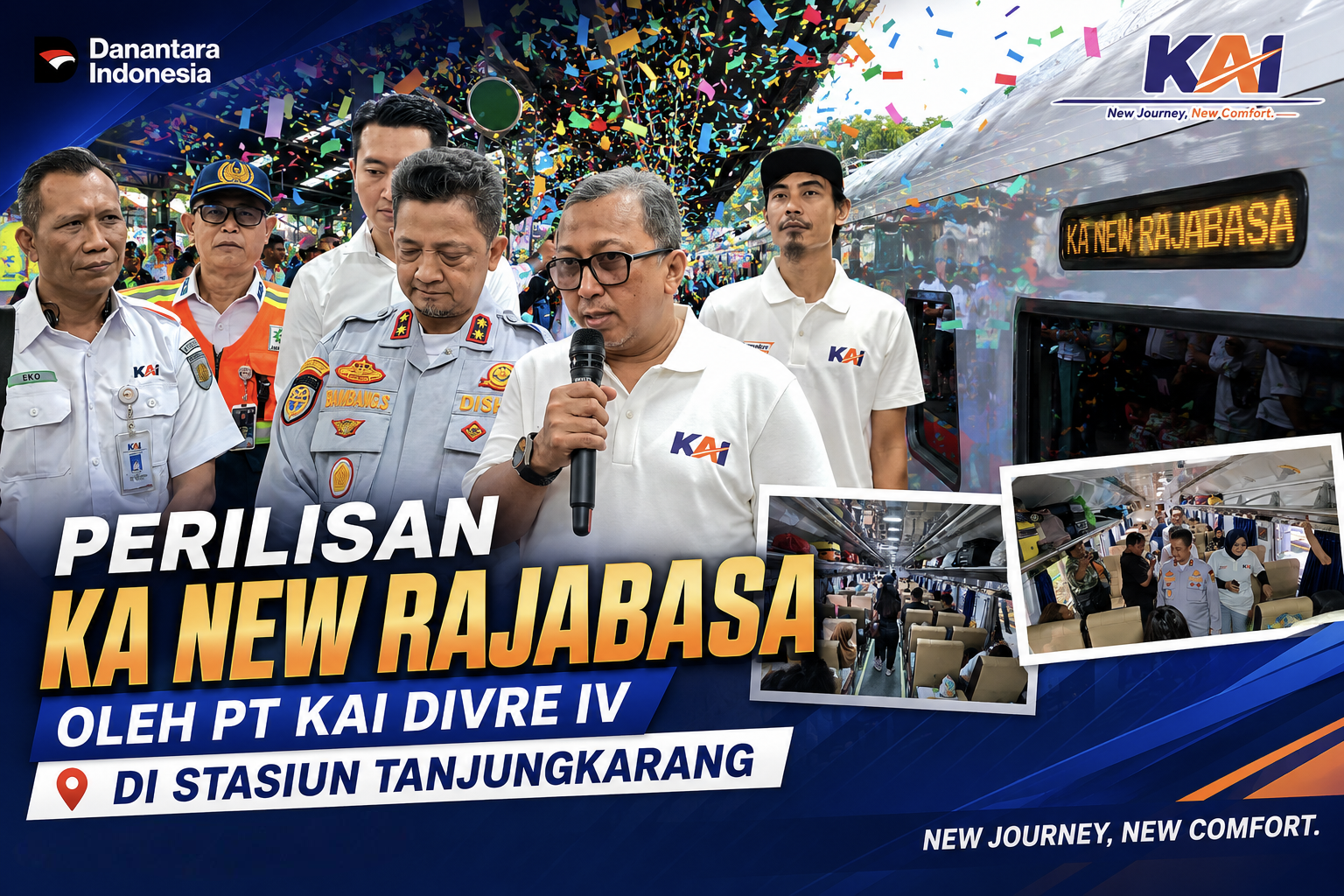 PT. KAI Divre IV Tanjungkarang merilis KA New Rajabasa di Stasiun Tanjungkarang pada Sabtu (3/7/2026) || Foto: Ridho/5W1HINDONESIA.ID
