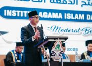 Gubernur Lampung Rahmat Mirzani Djausal saat menghadiri Wisuda ke-15 IAI Darul Fattah Lampung di Ballroom Hotel Novotel, Bandar Lampung || Foto: Pemerintah Provinsi Lampung