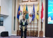 Staf Ahli Gubernur Lampung Bidang Pemerintahan, Hukum, dan Politik Yanyan Ruchyansyah saat membacakan sambutan Gubernur dalam kegiatan Mitigasi Dampak Perubahan Iklim, Khususnya Fenomena El Nino, di Balai Keratun || Foto: Pemprov Lampung