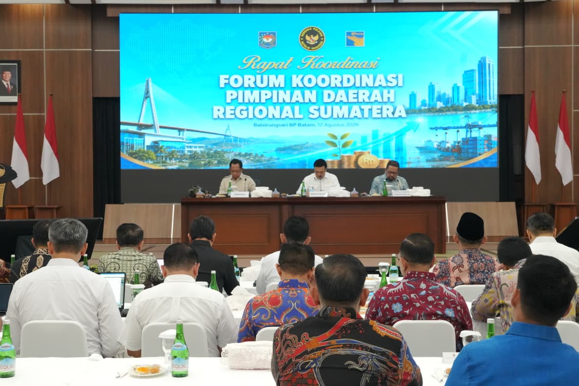 Suasana Rapat Koordinasi Forkopimda Regional Sumatra di Balairung Badan Pengusahaan (BP) Batam, Kepulauan Riau || Foto: Istimewa