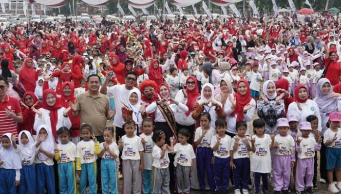 Semarak HAN ke-42, Pemprov Lampung Ajak Puluhan Ribu Anak Biasakan Hidup Sehat