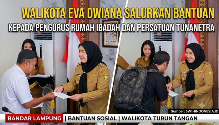 Dukung Sarana Keagamaan dan Tunanetra, Pemkot Bandar Lampung Alokasikan Bantuan Rp1,9 Miliar