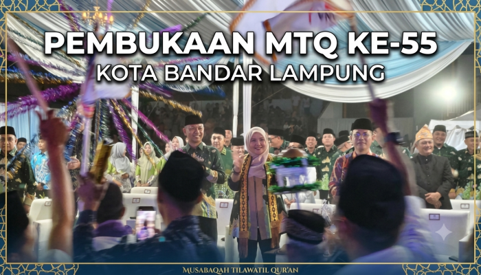 MTQ ke-55 Bandar Lampung Resmi Dibuka, Eva Dwiana Tekankan Pembentukan Akhlak Anak