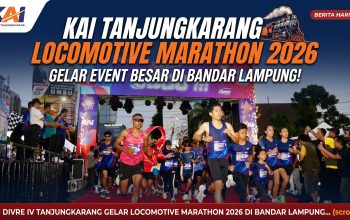 Sejumlah pelari mengikuti gelaran Locomotive Half Marathon 2026 di Bandar Lampung || Foto: Dok. PT. KAI Divre IV || 5w1hindonesia.id