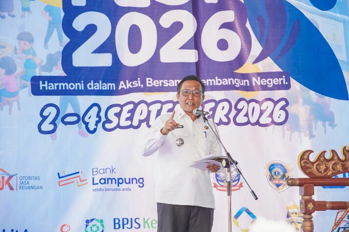 Kepala Dinas Kominfotik Provinsi Lampung, Ganjar Jationo pada  pembukaan RRI Fest dan Bintang Radio 2026 di Kantor RRI Bandar Lampung || Foto: Pemerintah Provinsi Lampung